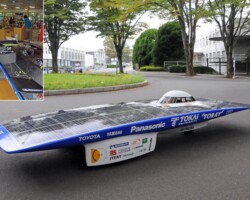 キャンパスを疾走するソーラーカー
